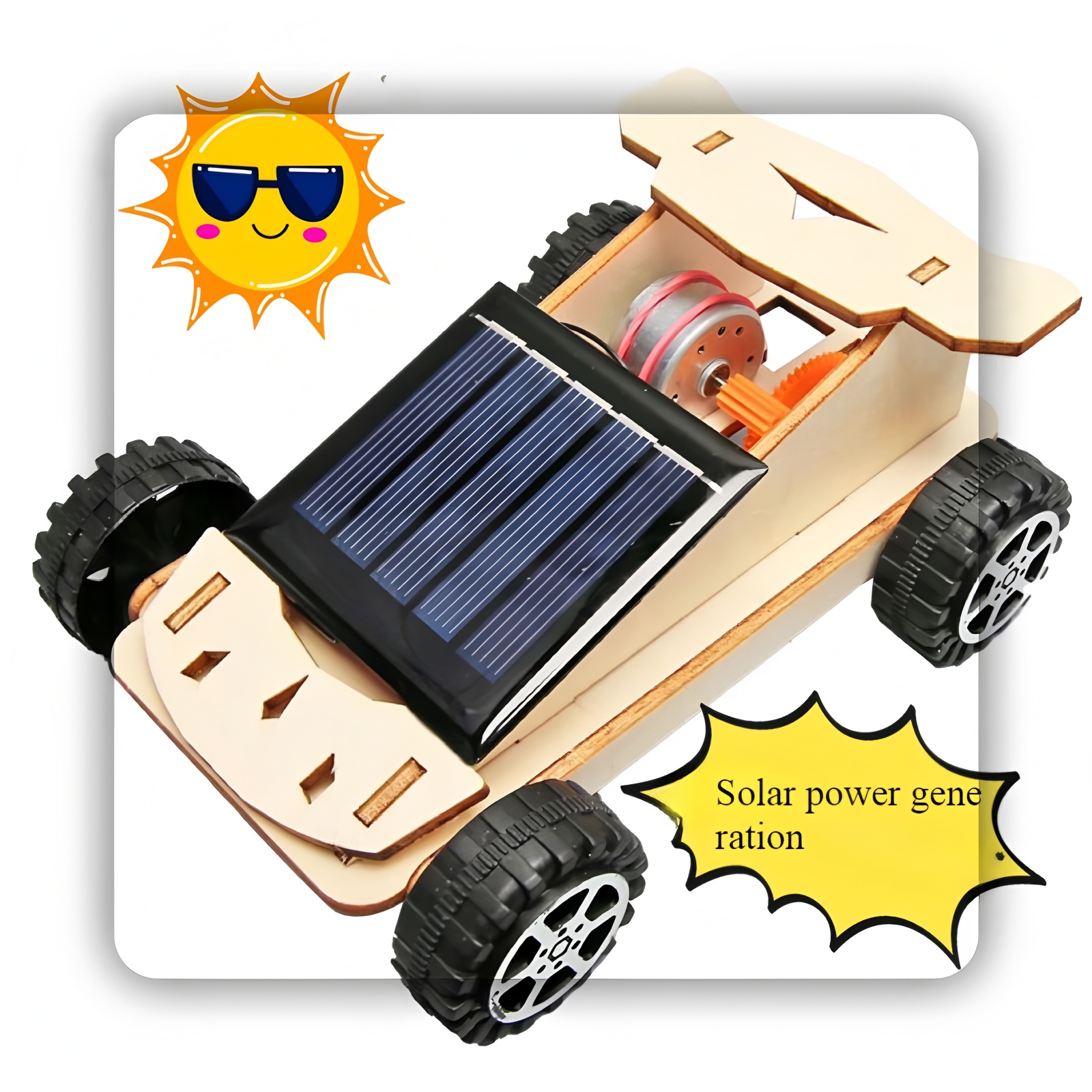 Science Max - Solar-powered cars, children's DIY handcrafted assembly