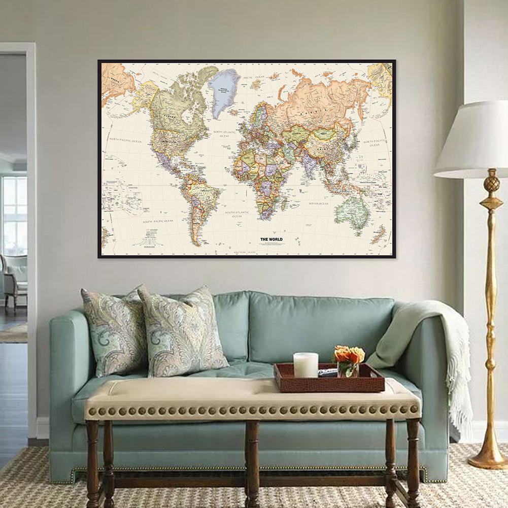 Star Map Poster - Vintage Hanging Poster World Map In