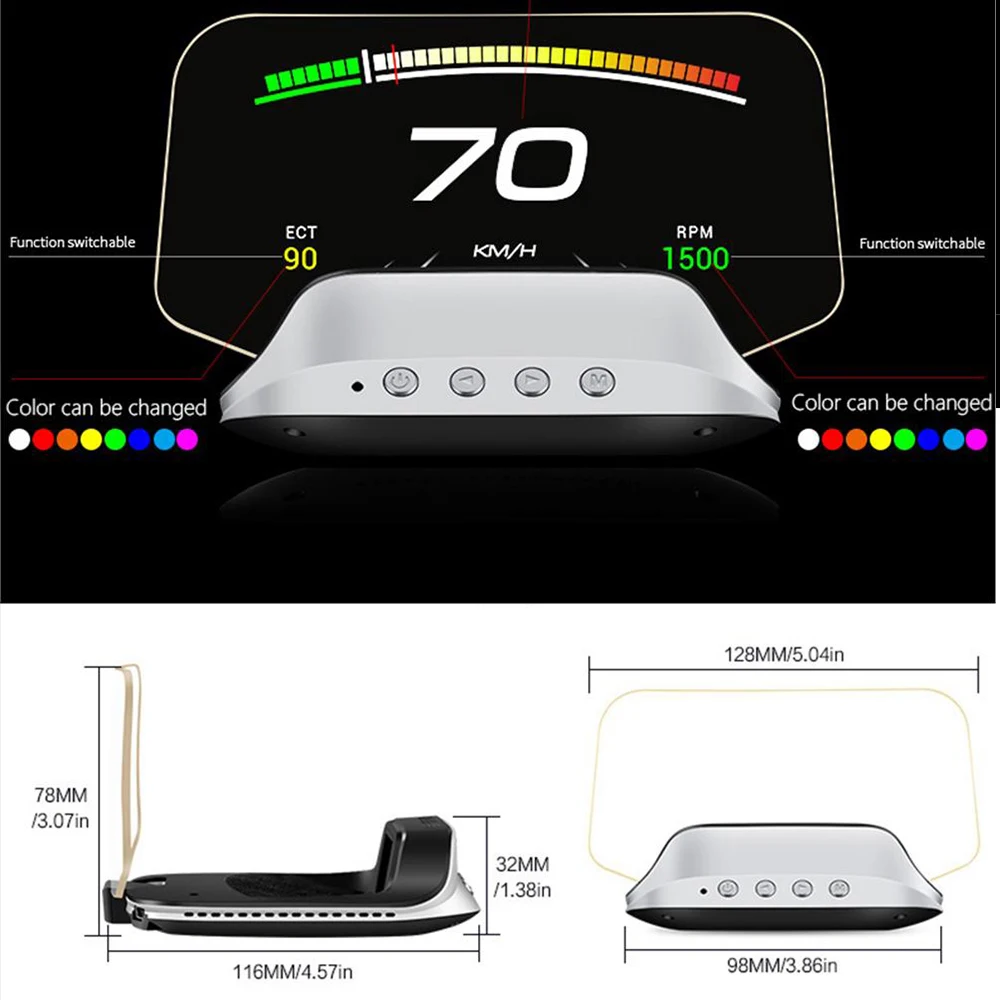 OBD2+ GPS Auto Navigation Glas - Anemometer Wind Speed recensie en prijs