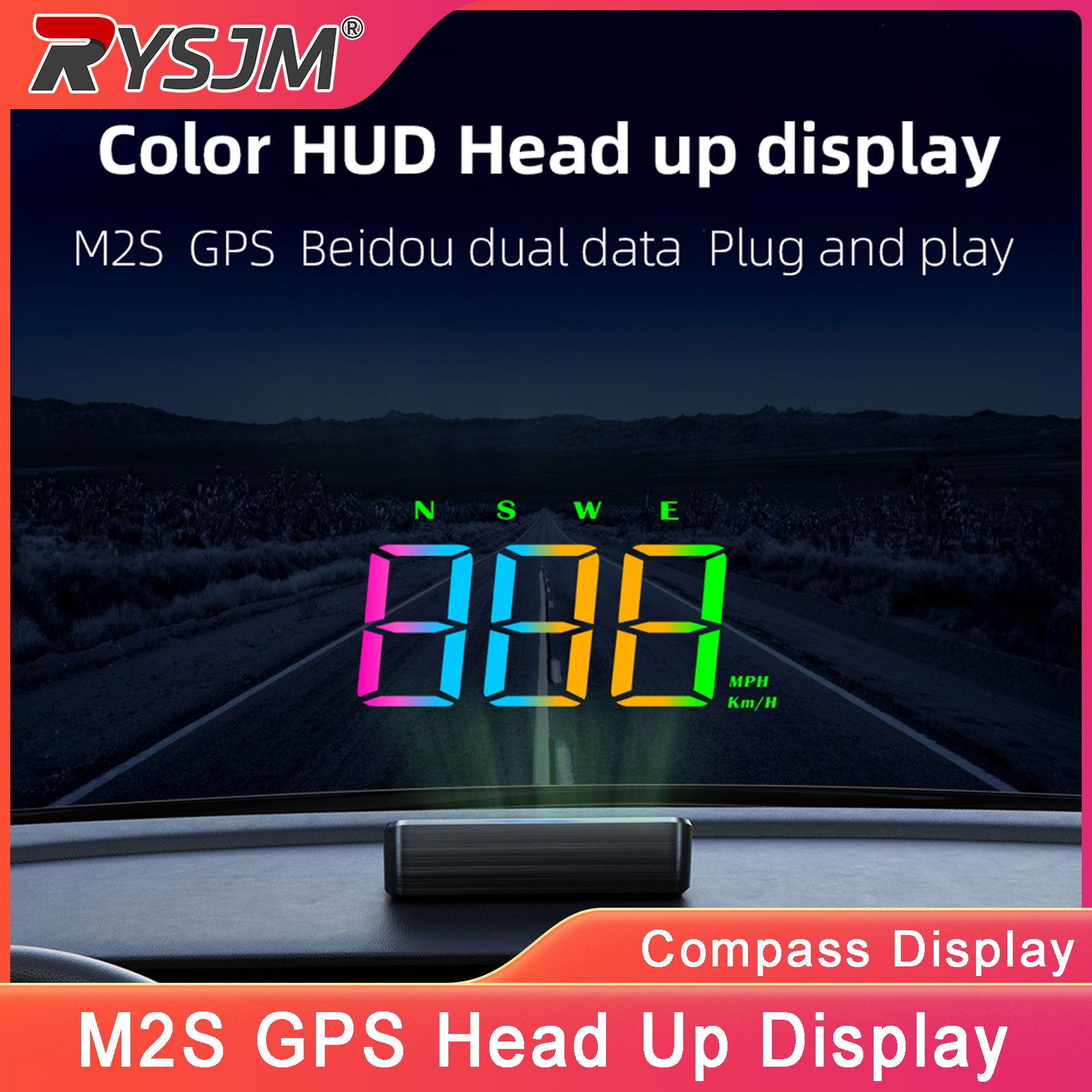 M2S HUD Head Up Display GPS Di - Anemometer Wind Speed recensie en prijs
