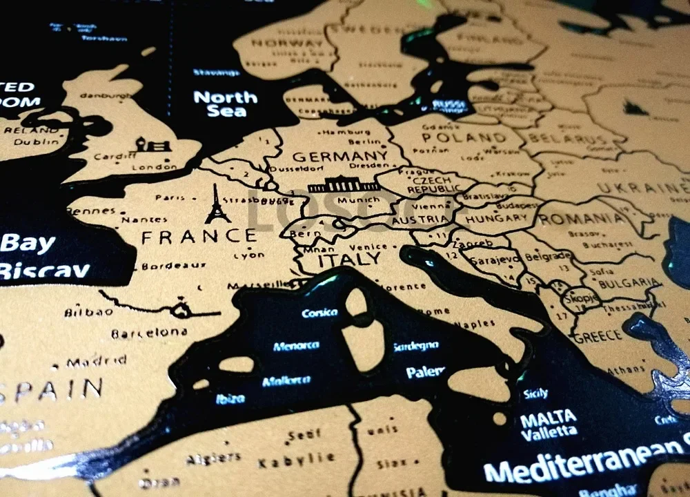 New Deluxe Travel Scratch Worl - Star Map Poster recensie en prijs