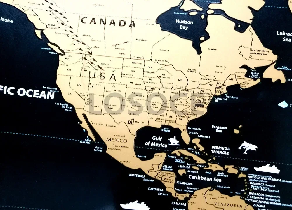 New Deluxe Travel Scratch Worl - Star Map Poster recensie en prijs