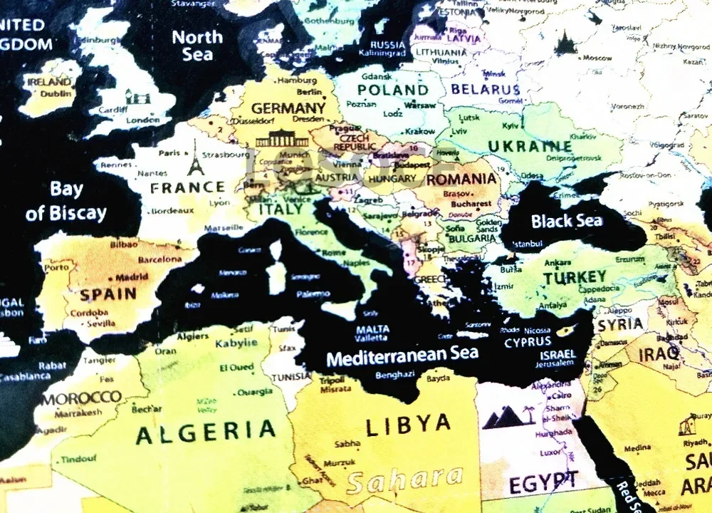 New Deluxe Travel Scratch Worl - Star Map Poster recensie en prijs