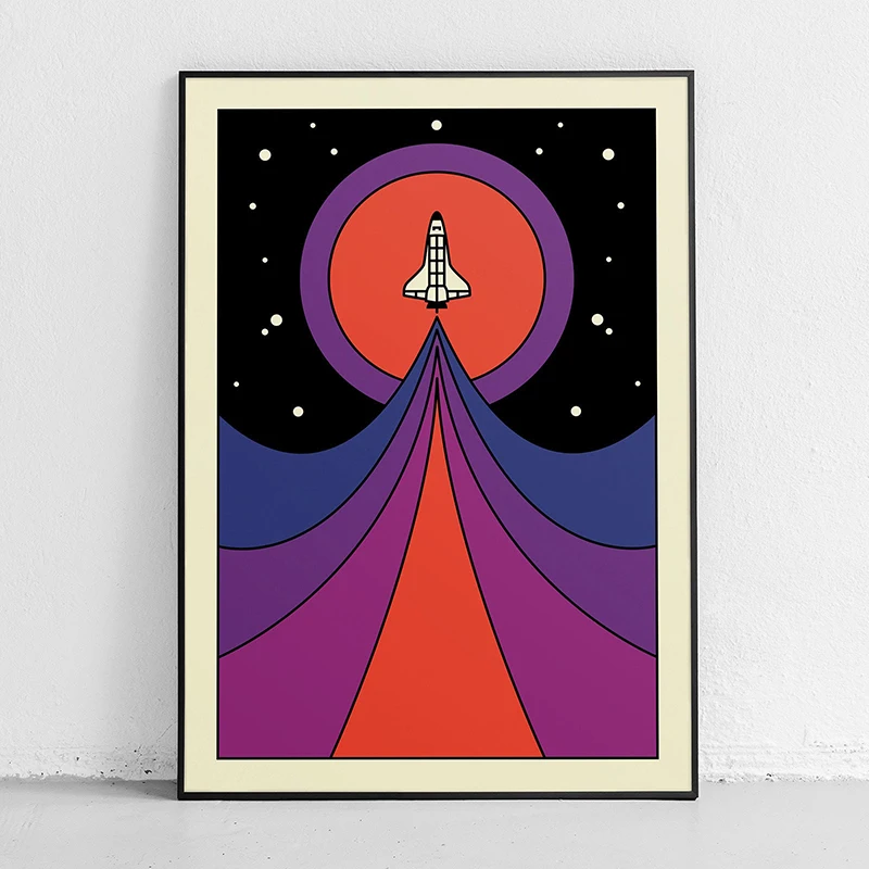 Retro Abstract Space Shuttle S - Star Map Poster recensie en prijs