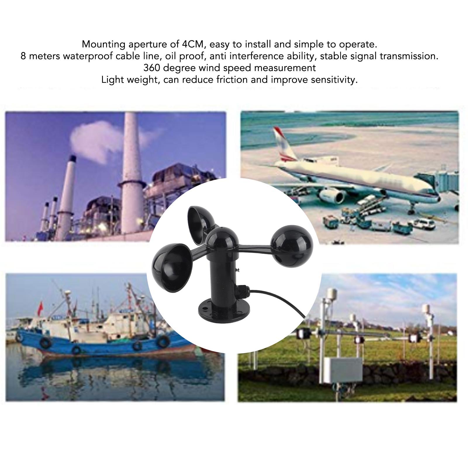 Three Cups Wind Speed Sensor A - Anemometer Wind Speed recensie en prijs