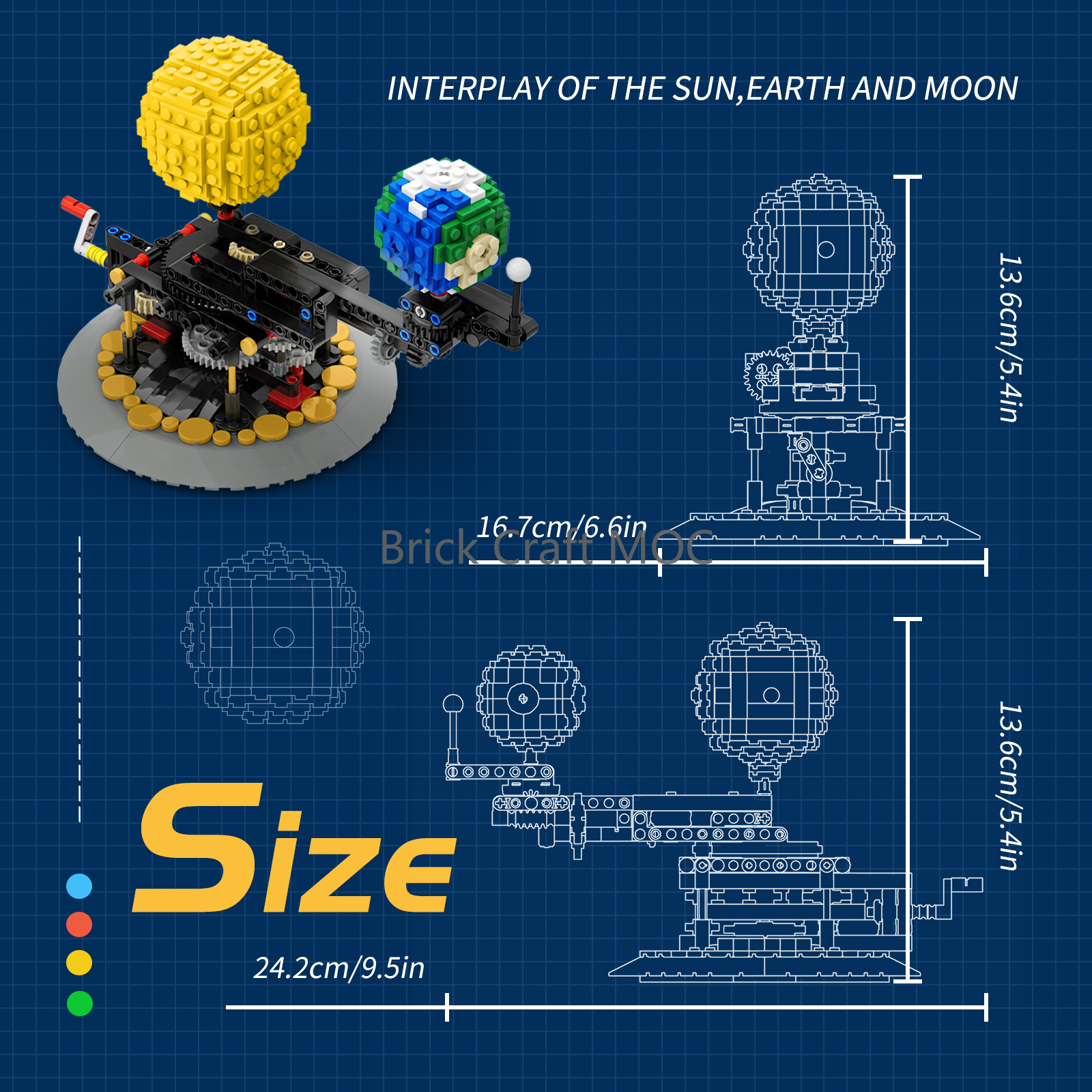 MOC Sun Earth Moon Orrery Buil - Solar System Orrery recensie en prijs
