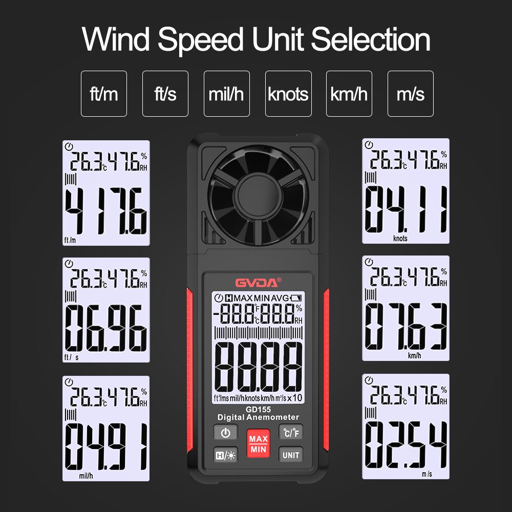 GVDA Digital Anemometer Handhe - Anemometer Wind Speed recensie en prijs