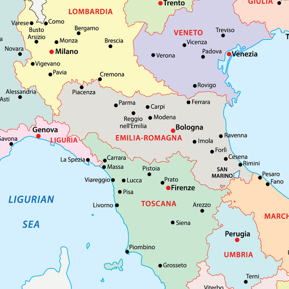 42*59cm In Italian Political M - Star Map Poster recensie en prijs