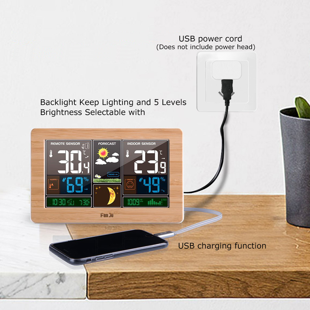 FanJu FJ3378 Digital Alarm Clo - Weather Station Indoor recensie en prijs