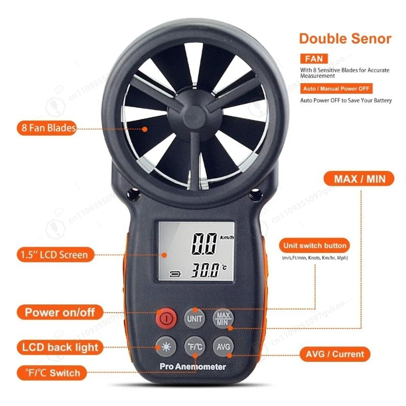 BT-100 Digital Anemometer Hand - Anemometer Wind Speed recensie en prijs