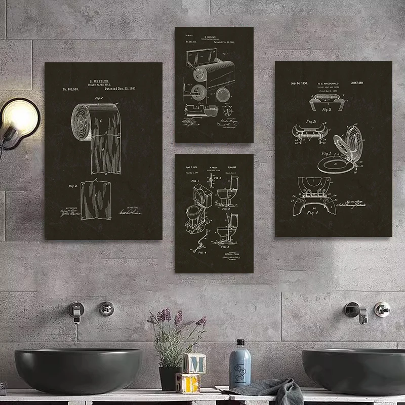 Modern Toilet Paper Blueprint  - Star Map Poster recensie en prijs
