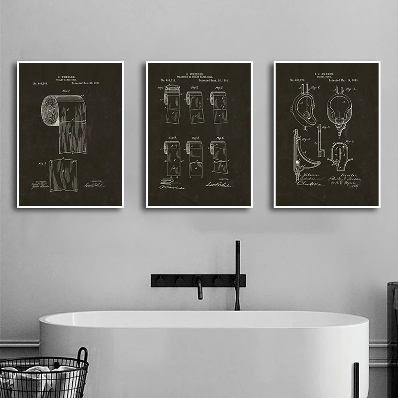 Modern Toilet Paper Blueprint  - Star Map Poster recensie en prijs